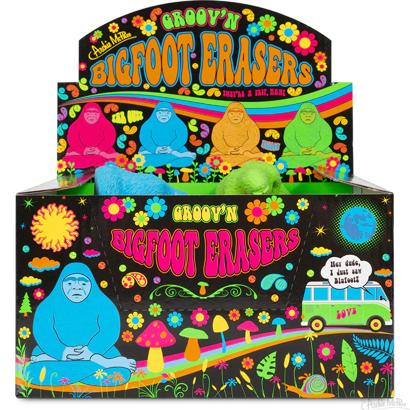 Groov'n Bigfoot Erasers Bulk Box