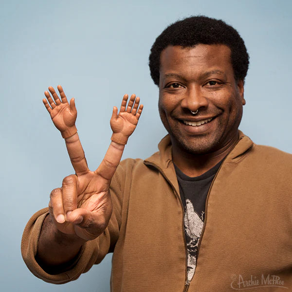 Finger Hands Dark Skin Tone - Set of 10