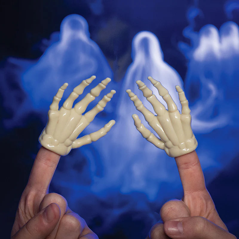 Glow-in-the-Dark Skeleton Finger Hands - Bulk Box