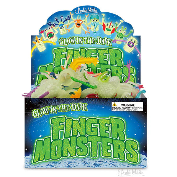 Glow-in-the-Dark Finger Monsters - Bulk Box