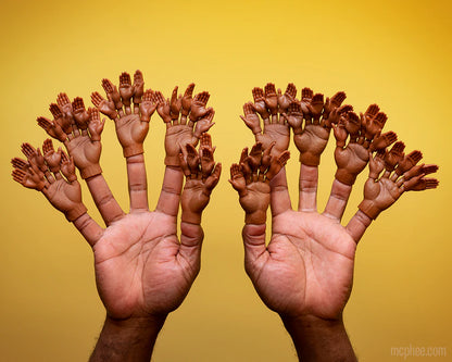 Finger Hands For Finger Hands - Dark Skin Tone - Set of 10