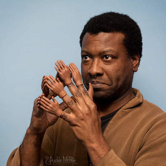 Finger Hands Dark Skin Tone - Set of 10