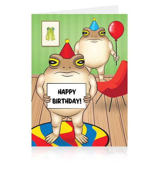 Happy Birthday Frogs Greeting Card
