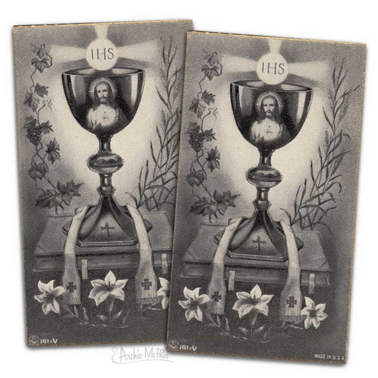 Jesus on Chalice Prayer Card