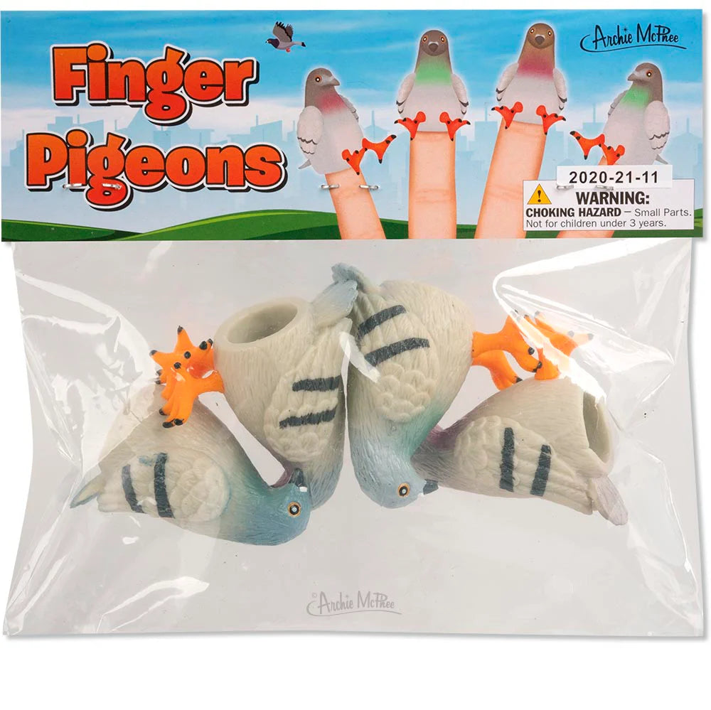 Finger Pigeons - Set of 4  Pigeon Finger Puppets