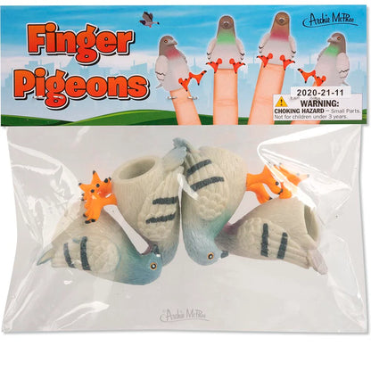 Finger Pigeons - Set of 4  Pigeon Finger Puppets