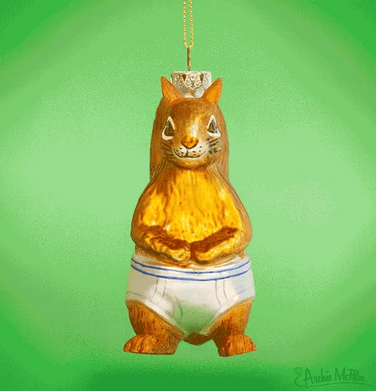 Squirrel in Underpants Ornament
