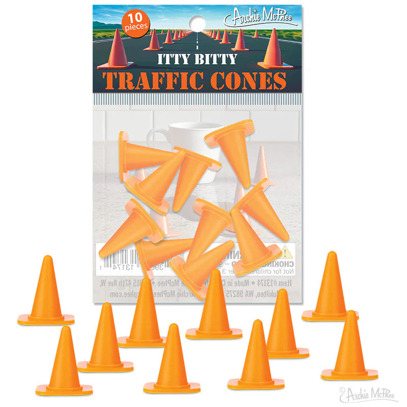 Itty Bitty Traffic Cones - Bag of 10