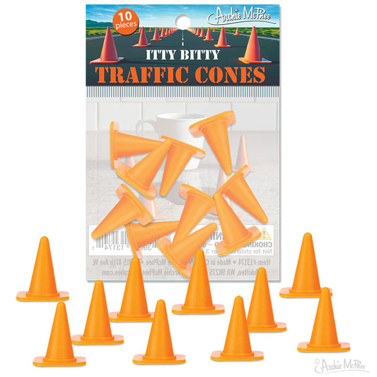 Itty Bitty Traffic Cones - Bag of 10